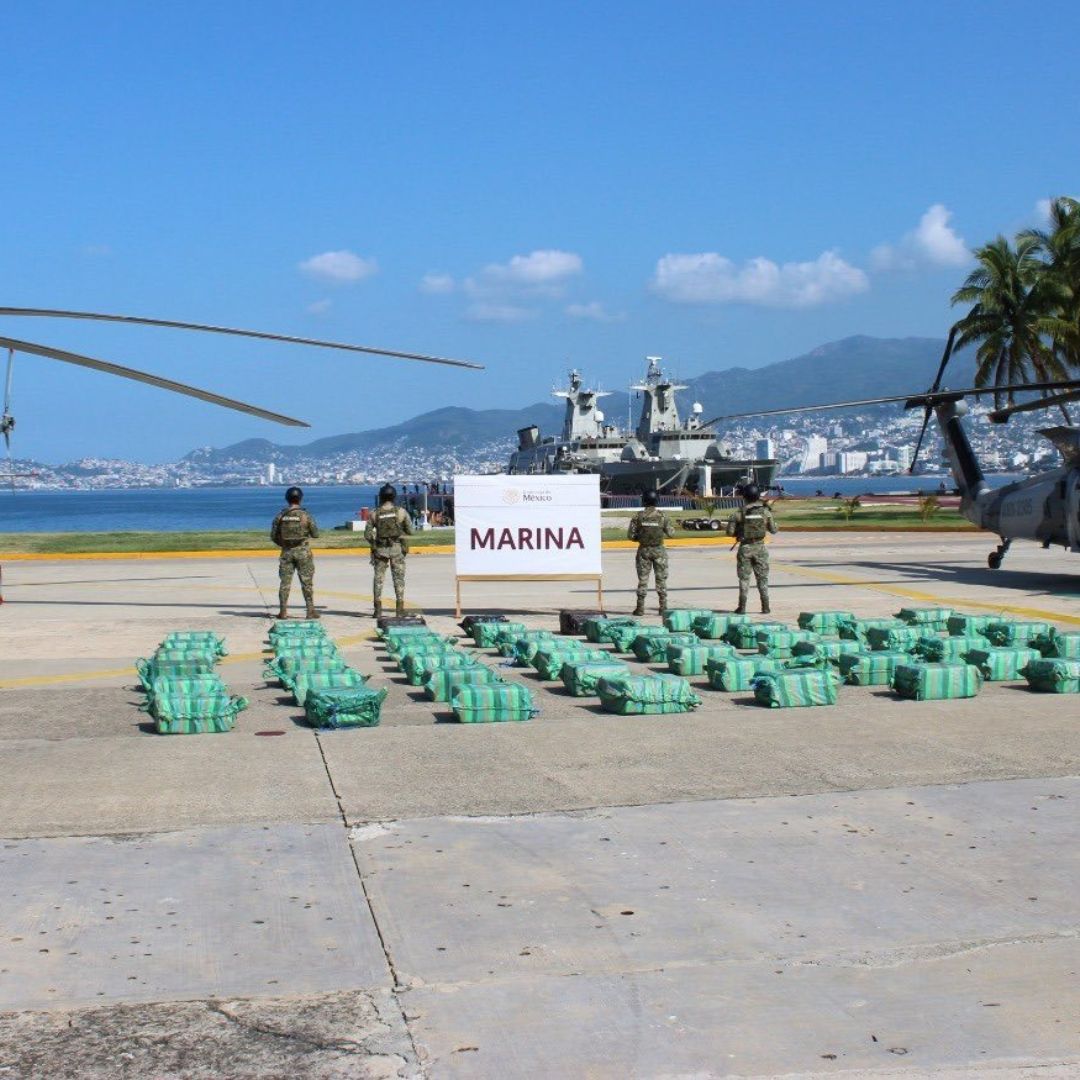 Marina Asegura 1.9 Toneladas de Cocaína Frente a Guerrero